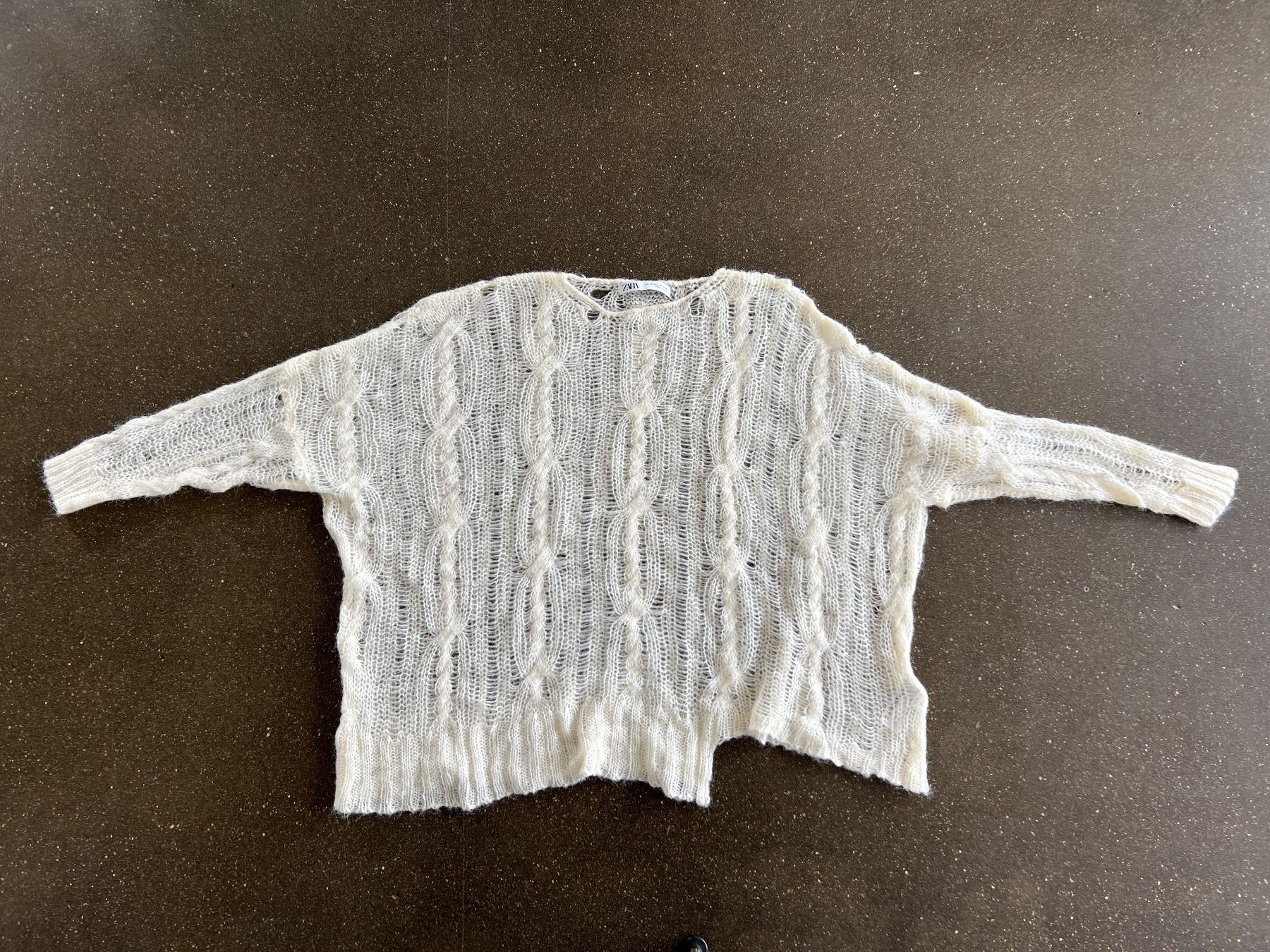 Zara Maglioni & Felpe: ZARA Oversize Strickpullover Cremeweiß mit Zopfmuster Gr. XS – Usato da Büetigen venduto da Jabo 3