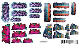 Schiebebilder Graffitis 1& 2, Spur N & TT & H0, Epoche IV-VI