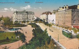 Bern, Weltpostverein-Denkmal und Bundesgasse