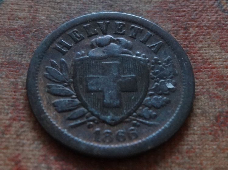 Tutti le monete: 2 Rp. 1866  (E) – Usato da Romanel-sur-Lausanne venduto da Swift13