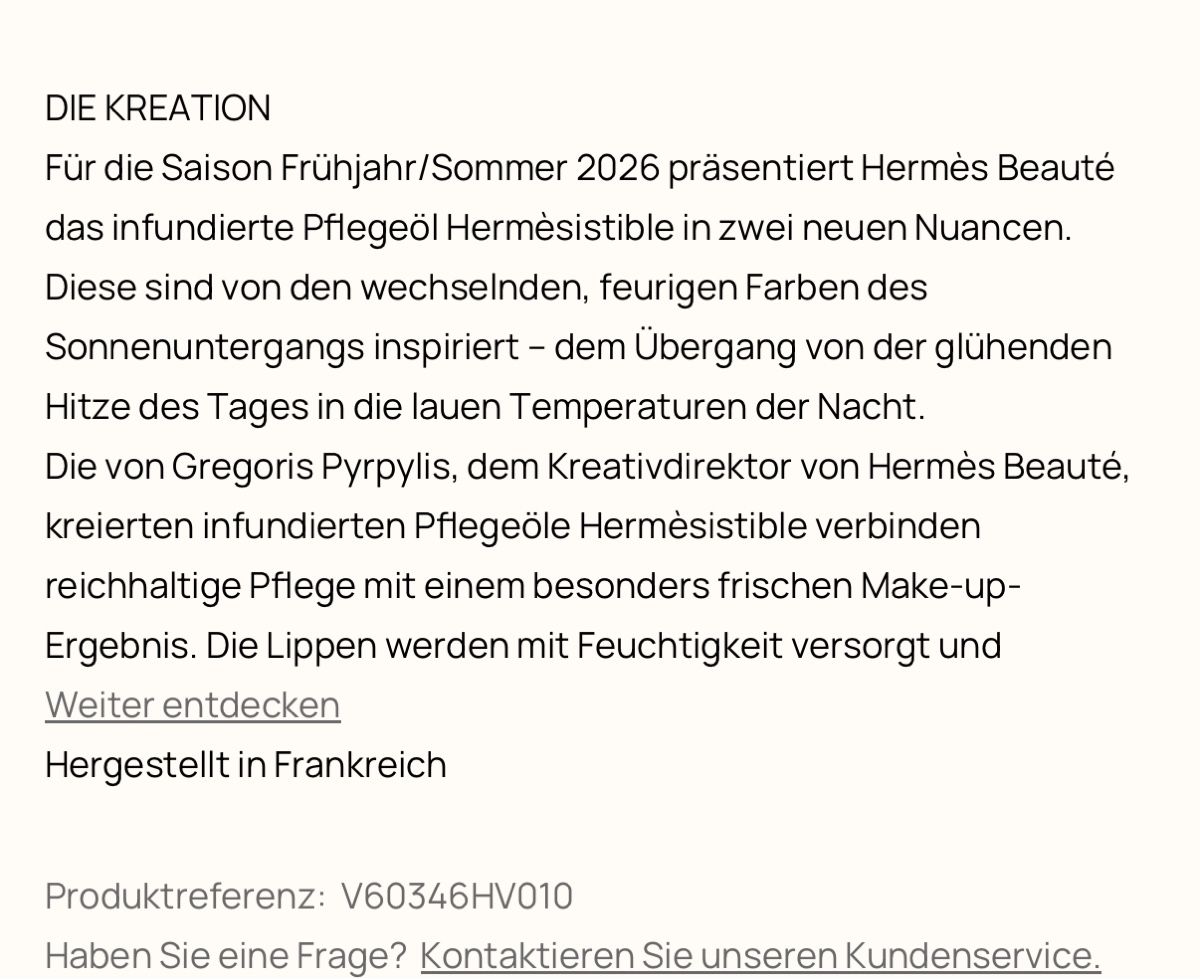 Make-up: Hermès Lippenöl Rose Nashi Neu – Neu (gemäss Beschreibung) aus Gümligen von kleiderschrankbe6 6