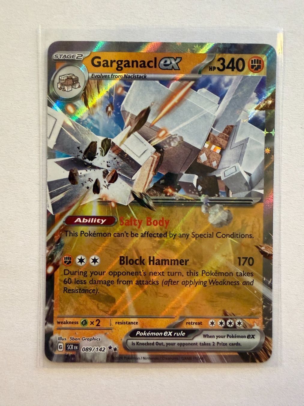 Pokémon Carte collezionabili: Pokemon Garganacl EX 089/142 Stellar Crown EN – Nuovo (secondo la descrizione) da Weingarten-Kalthäusern venduto da McGmavlo