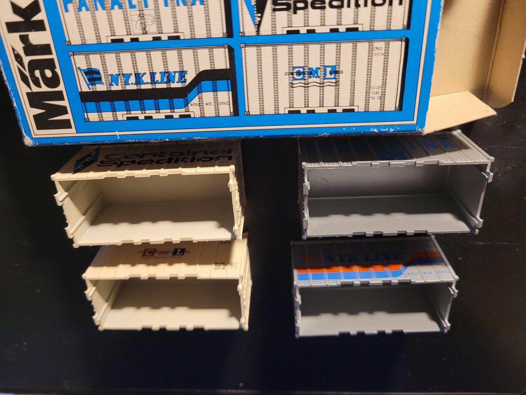 Märklin Modellini di ferrovie: Märklin H0 7291 - 4 containers à inscriptions différentes – Nuovo e nell'imballaggio originale da Payerne venduto da tintin08 4