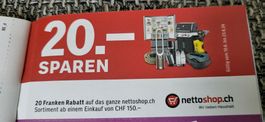 Nettoshop.ch Gutschein 20.- bis 23.06.24