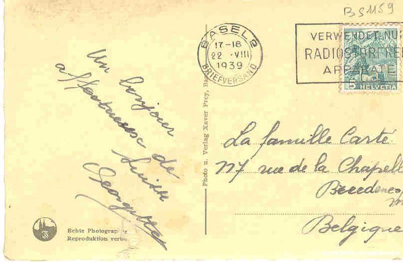 Cartoline postali: Basel - Marktplatz Rathaus + 1939 – Usato da Emmenbrücke venduto da teestube 1