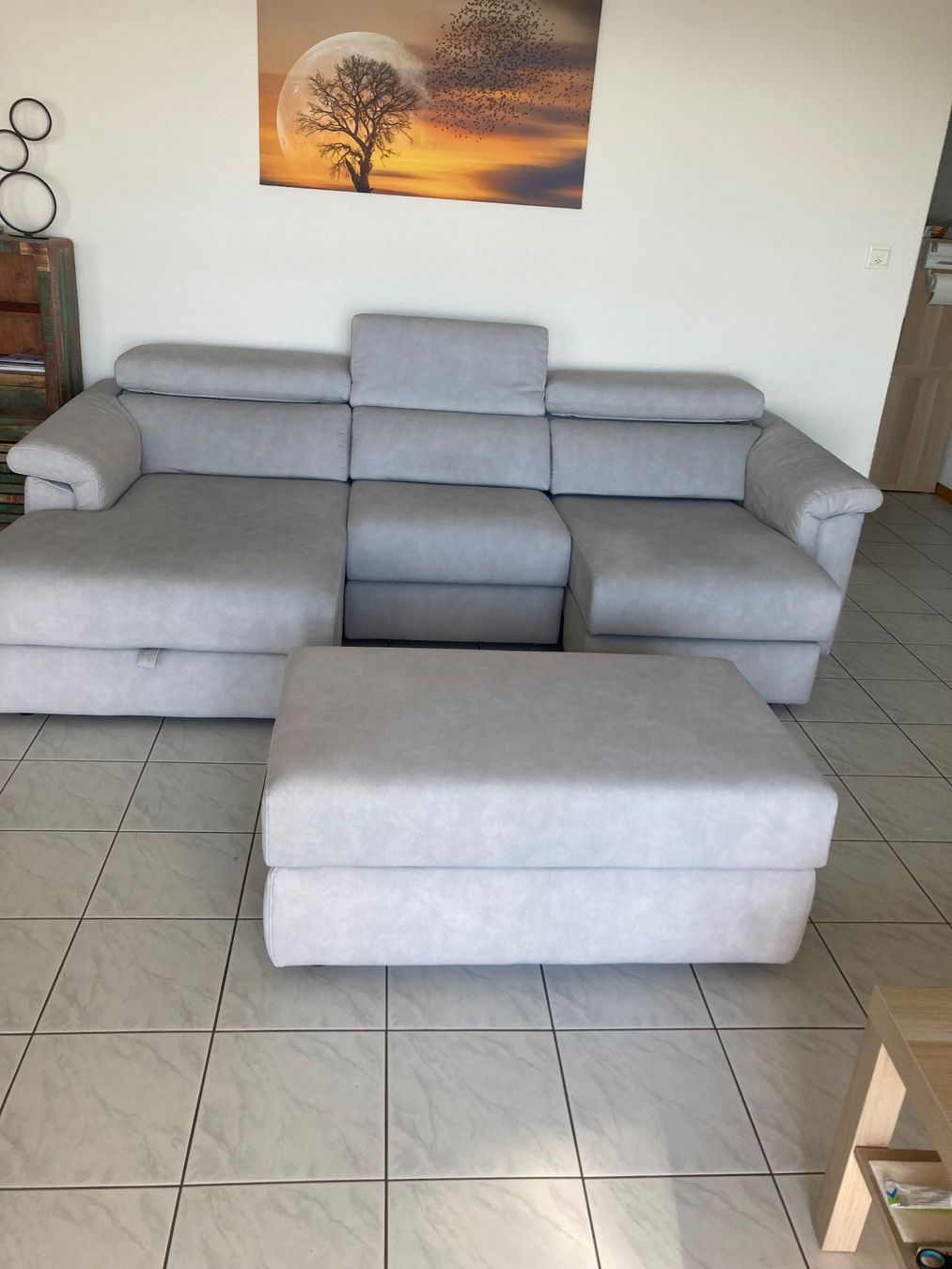 Divani: Canapé d'angle et pouf Poltron é Sofa gris – Usato da Peseux venduto da Moufflet 1