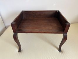 KLEINER HOLZTISCH MIT RAND, BRAUN, 53,5x41x42CM, LIEBHABER