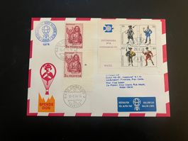 Ballonpost mit super Stempel 1974 Luxus  (V5)