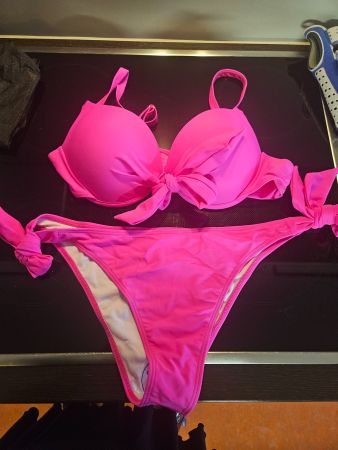 Bügelbikini pink Gr. L ohne Marke
