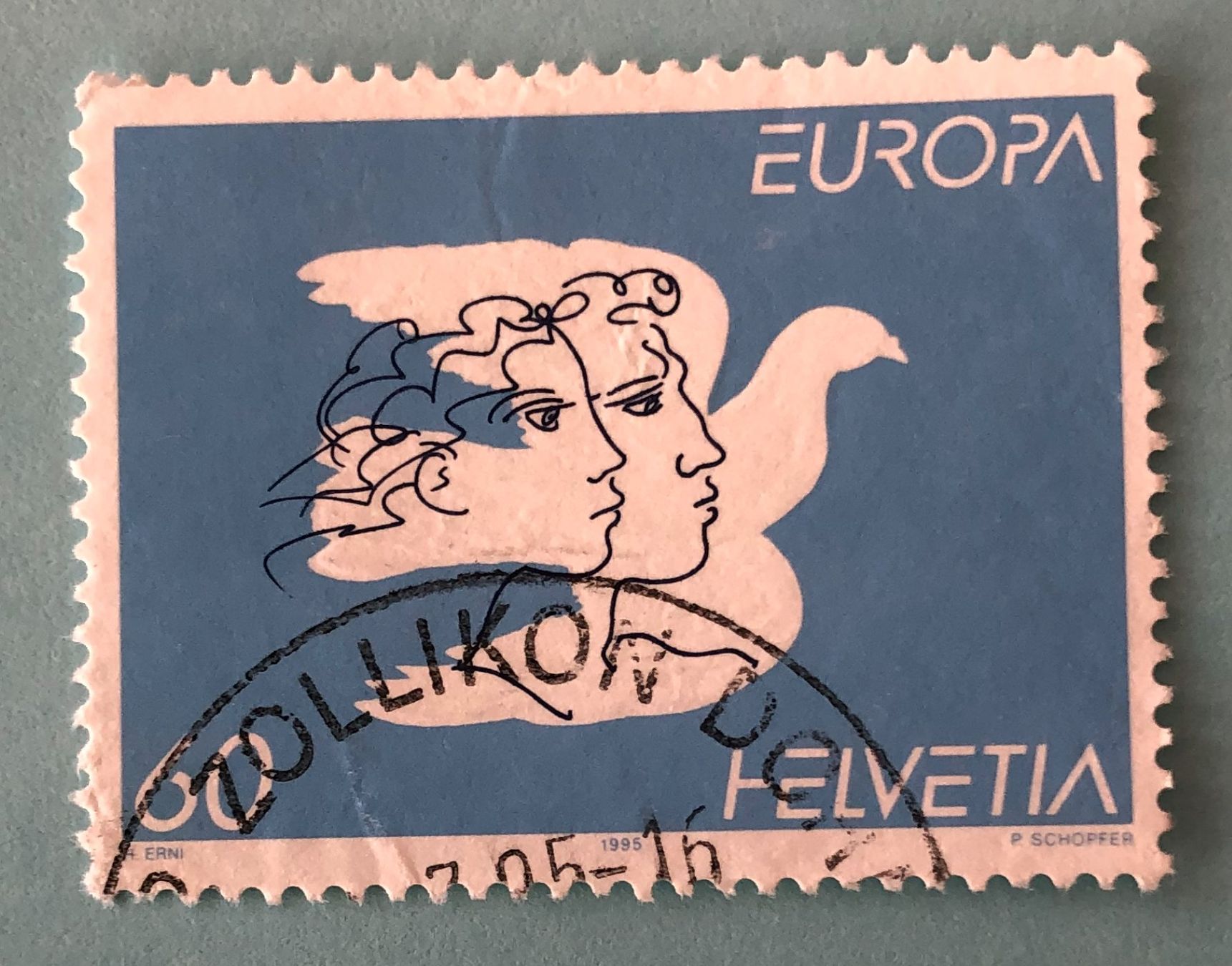 Tutti i francobolli: Nr.880 Friede  Europa GESTEMPELT 1995   – Usato da Aarau venduto da Billa007