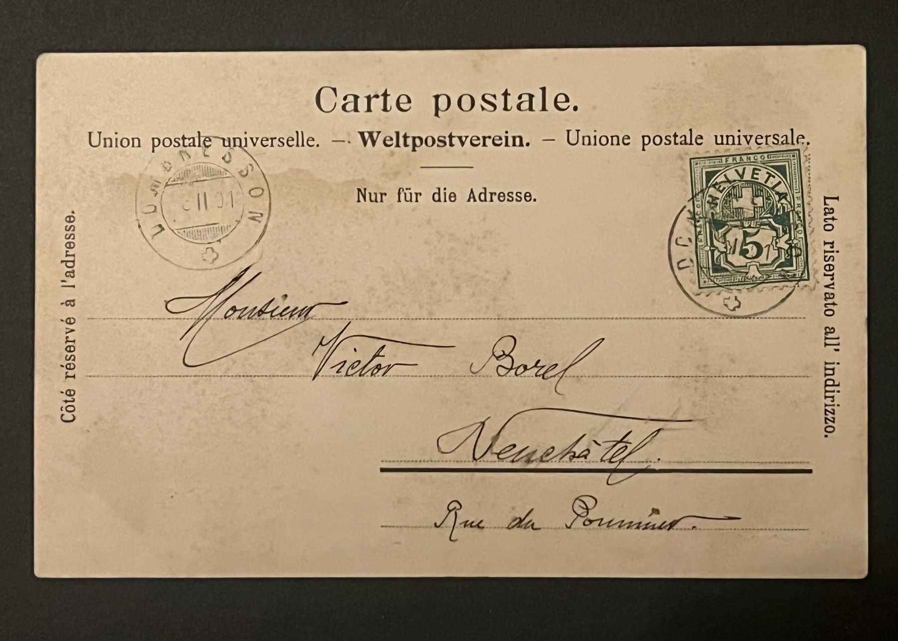 Cartoline postali: Carte postale DOMBRESSON – Usato da Dombresson venduto da joe_7p65 1