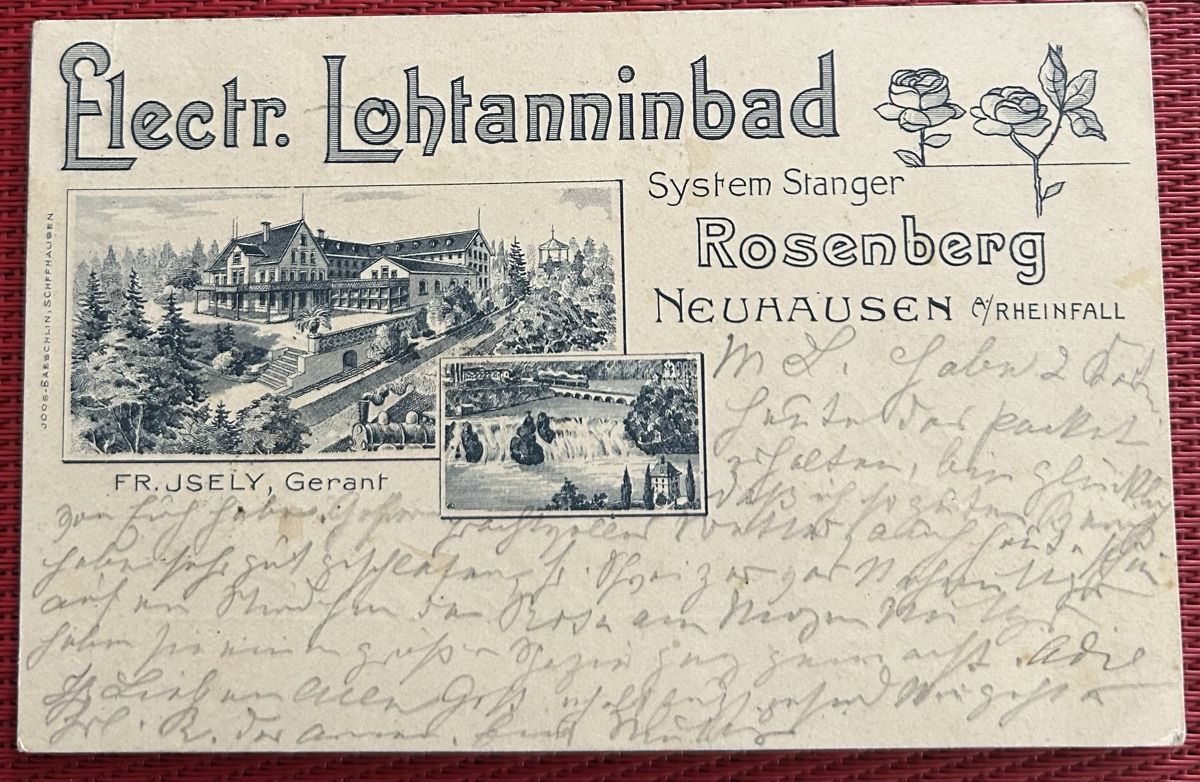 Cartoline postali: Neuhausen Electr. Lohtanninbad – Usato da Horw venduto da Tellbub