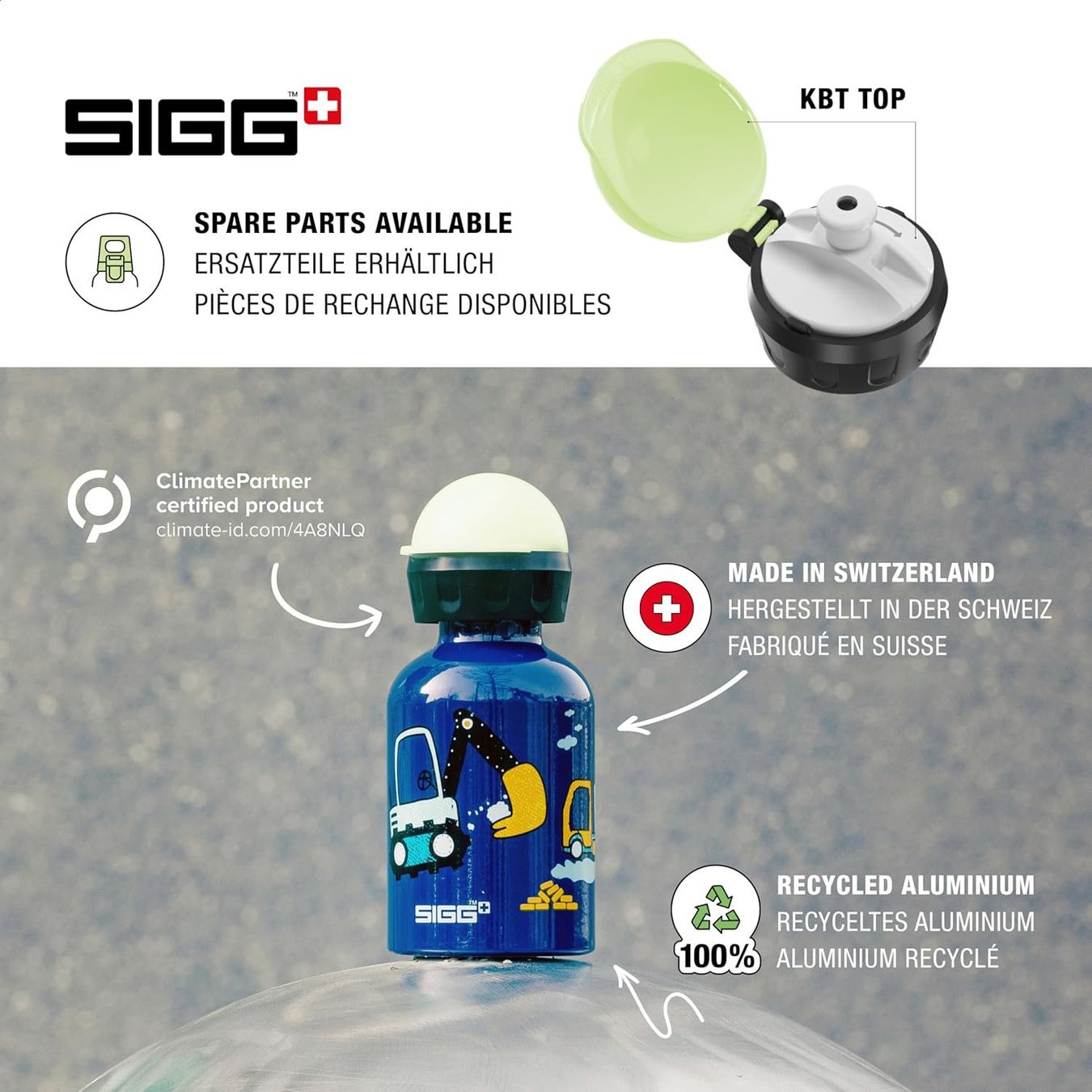 Sigg Borracce & Thermos: SIGG Trinkflasche Alu 3 dl oder 4dl - Auswahl – Nuovo e nell'imballaggio originale da Kägiswil venduto da nick333 3