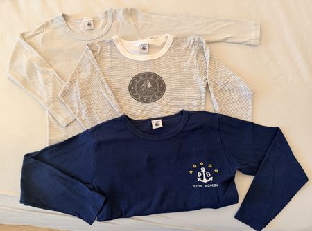 Petit Bateau 3er-Set Unterhemden 128cm
