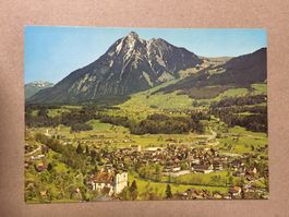 Sarnen Obwalden Gesamtansicht mit Stanserhorn frankiert