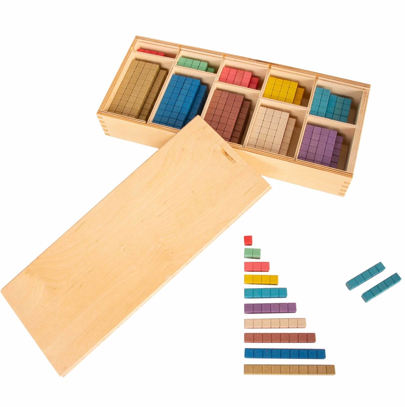 Giochi: Montessori Rechenstäbchen mit 200 Aufgabenkarten. – Usato da Zürich venduto da mikedome 7