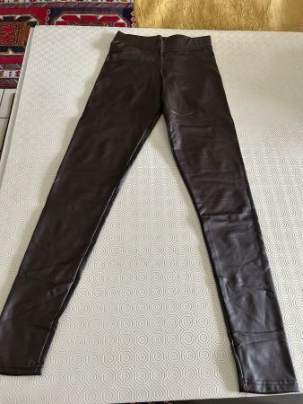 Pantaloni neri finta pelle tg. XS/S