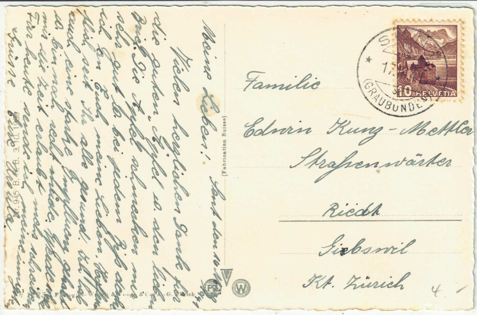 Ansichtskarten: Unter-Engadin - Sent – Gebraucht aus Ettingen von Kartenplanet 1