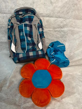 Schulrucksack, Satch, Karo, ca. 30l, inkl. Regenschutz