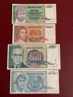 YOUGOSLAVIA - 50000, 10000, 5000 & 100 Dinara 1992 Beograd
