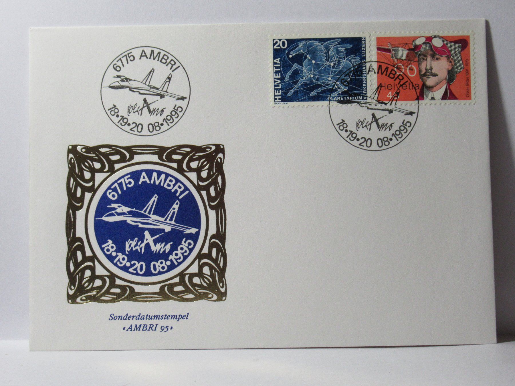 Tutti i francobolli: Brief , Sonderdatumsstempel  >> AMBRI  95  << – Usato da Grenchen venduto da Bluemchen1900