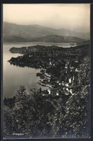 AK Weggis, Teilansicht mit Bergen