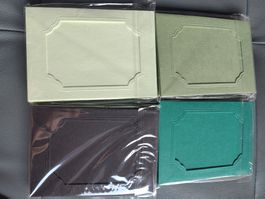 4x 10 Stk Faltkarten 4 Farben Neu dunkel