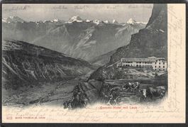 ^Gemmi - Hotel mit Leuk , gel. 1902