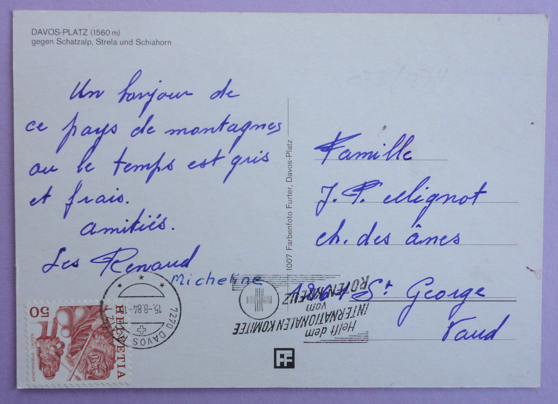 Cartoline postali: Davos-Platz (1560 m) – Usato da Fétigny venduto da Billy2miny 1