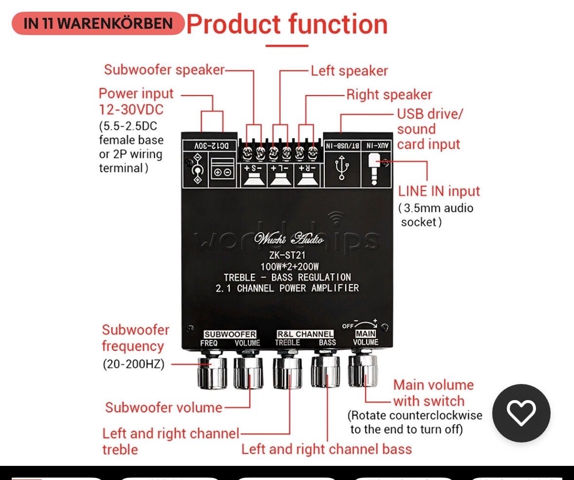 Verstärker: 2 Stk. Bluetooth 2.1 Verstärker 200W – Neu (gemäss Beschreibung) aus Thunstetten von D_aernscht 1