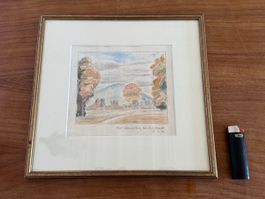 Original Aquarell "Hoch Königsburg bei Mühlestadt 1944"🖼️