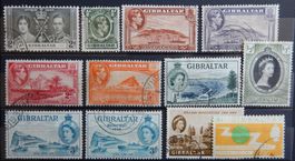 Gibraltar British Lot mit alten Werten I