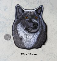 WOLF - XXL Aufnäher - Aufbügler - Stickerei - 23x18cm