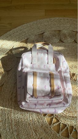 Kinderrucksack Fresk Pink Seepferdchen Muster gebraucht
