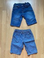 Kurze Jeans Short Hosen im Set Gr. 110-116 Blau