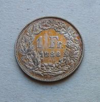 ++ 1.- Franken 1886, gute Erhaltung