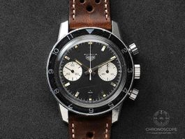 Heuer Autavia Vintage Chronograph Ref.7663C, rare hour bezel