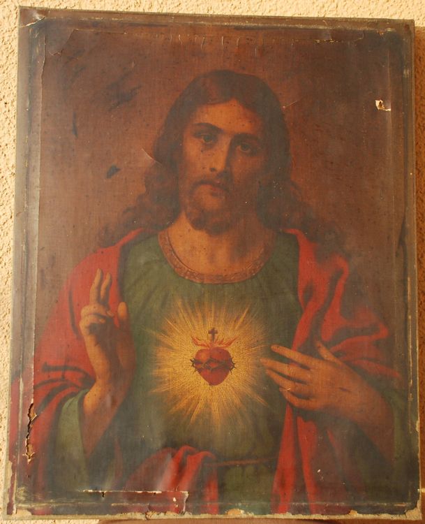 Tableau Jésus – Sacré Cœur – Encadré – 56x46cm – Pintici – Baroque – Italie