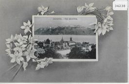 Lausanne - Vue generale - Blumen-Litho