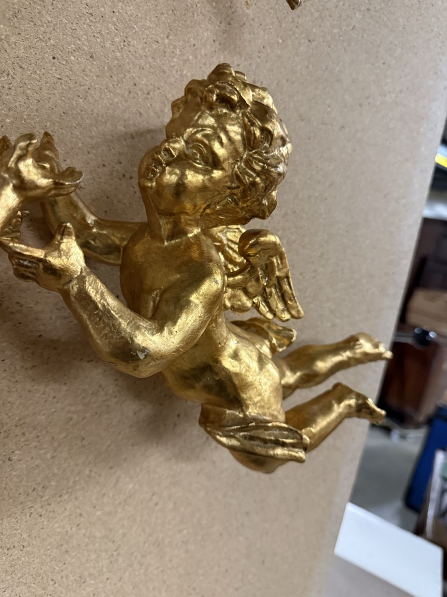 Statuette: Goldige Deko-Engel, 4 Stk., Barock Stil – Usato da Strengelbach venduto da RaenAntikDesign 1