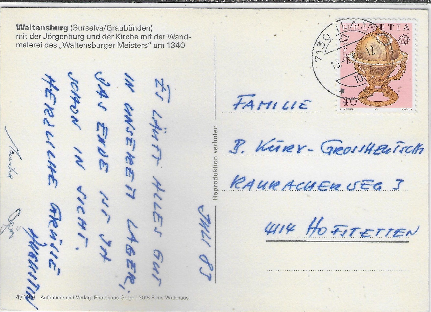 Cartes postales: Waltensburg - Multiview – D'occasion à Ettingen par Kartenplanet 1