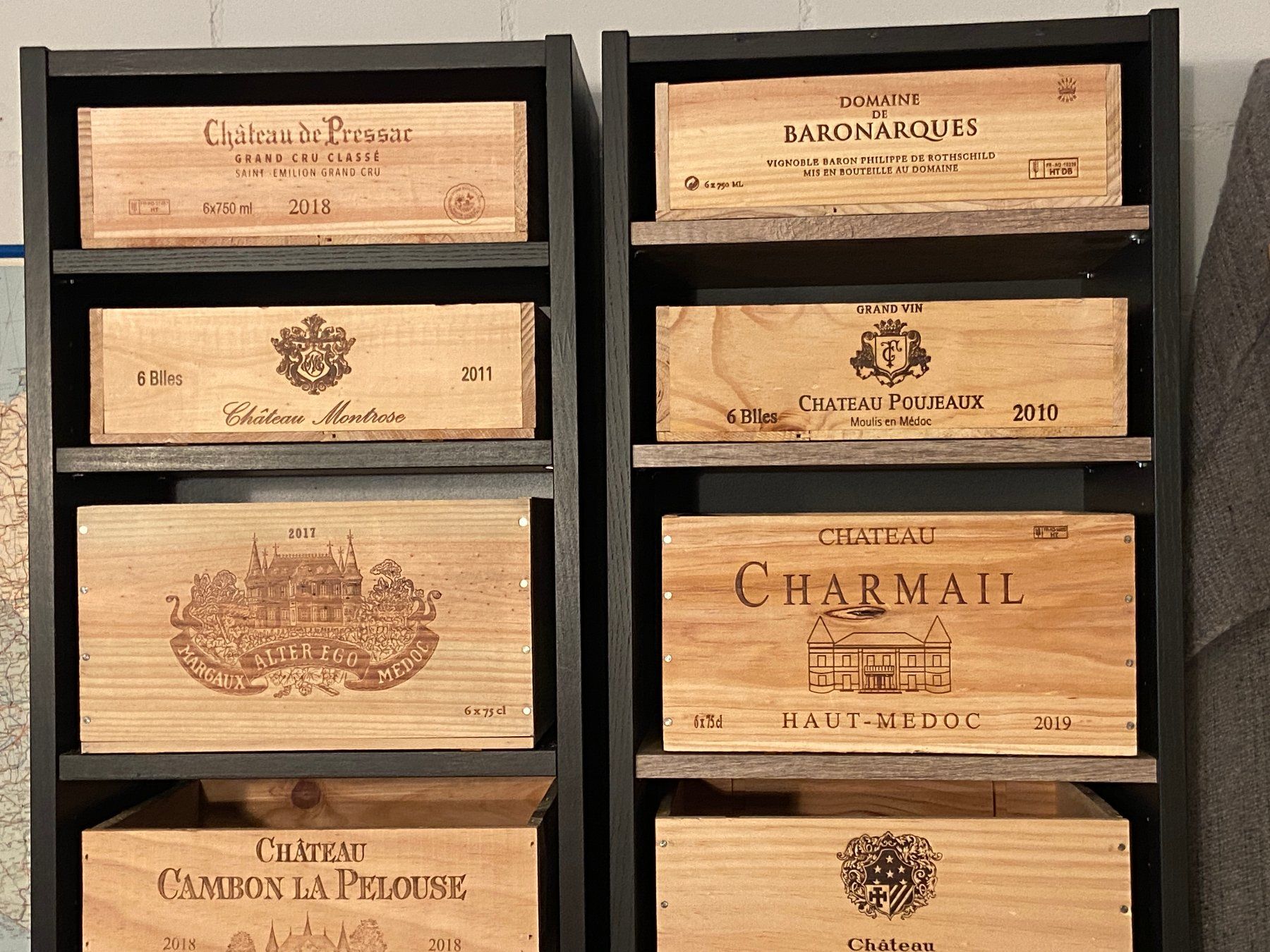 Regale: Weinkisten Regal mit 9 "Schubladen", Höhe 2m – Gebraucht aus Unterengstringen von Lastchance 2