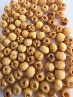 Holz Perlen Kiefer 6mm. 300 Stück lose