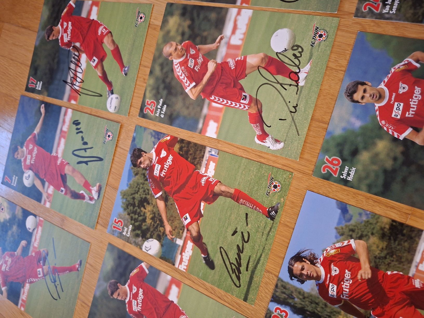 Autografi: 18x Autogrammkarten FC Thun original – Usato da Thun venduto da wuschu 2