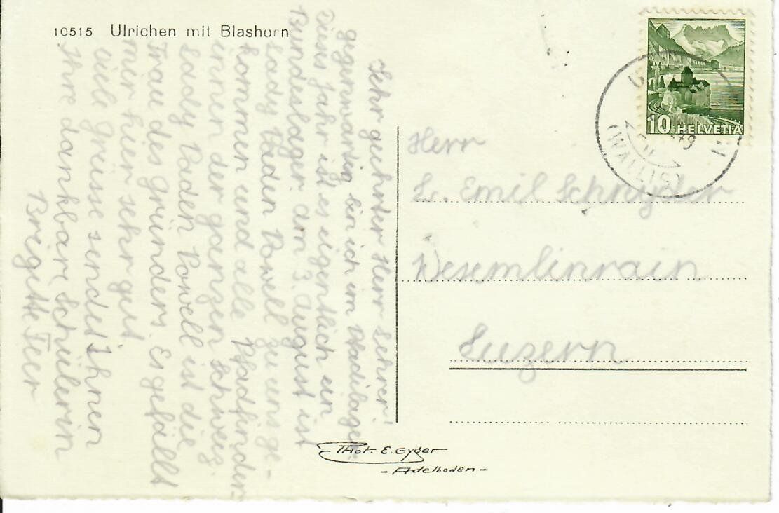 Cartoline postali: Ulrichen - Wallis – Usato da Hochdorf venduto da Ziegel-16 1