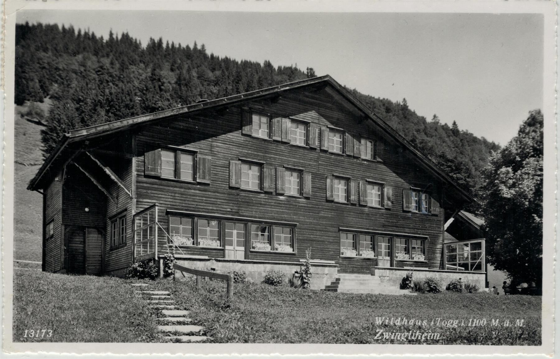 Ansichtskarten: SG 168 WILDHAUS Zwingliheim 1955 – Gebraucht aus Fribourg von philafri