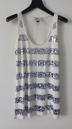 MANGO Kleid/Longshirt/Top mit Pailletten - Gr. S-L -wie neu!