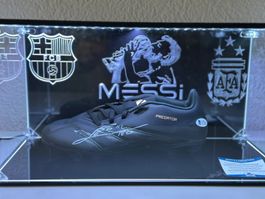 Messi Original Autogramm | Fußballschuh mit Zertifikat