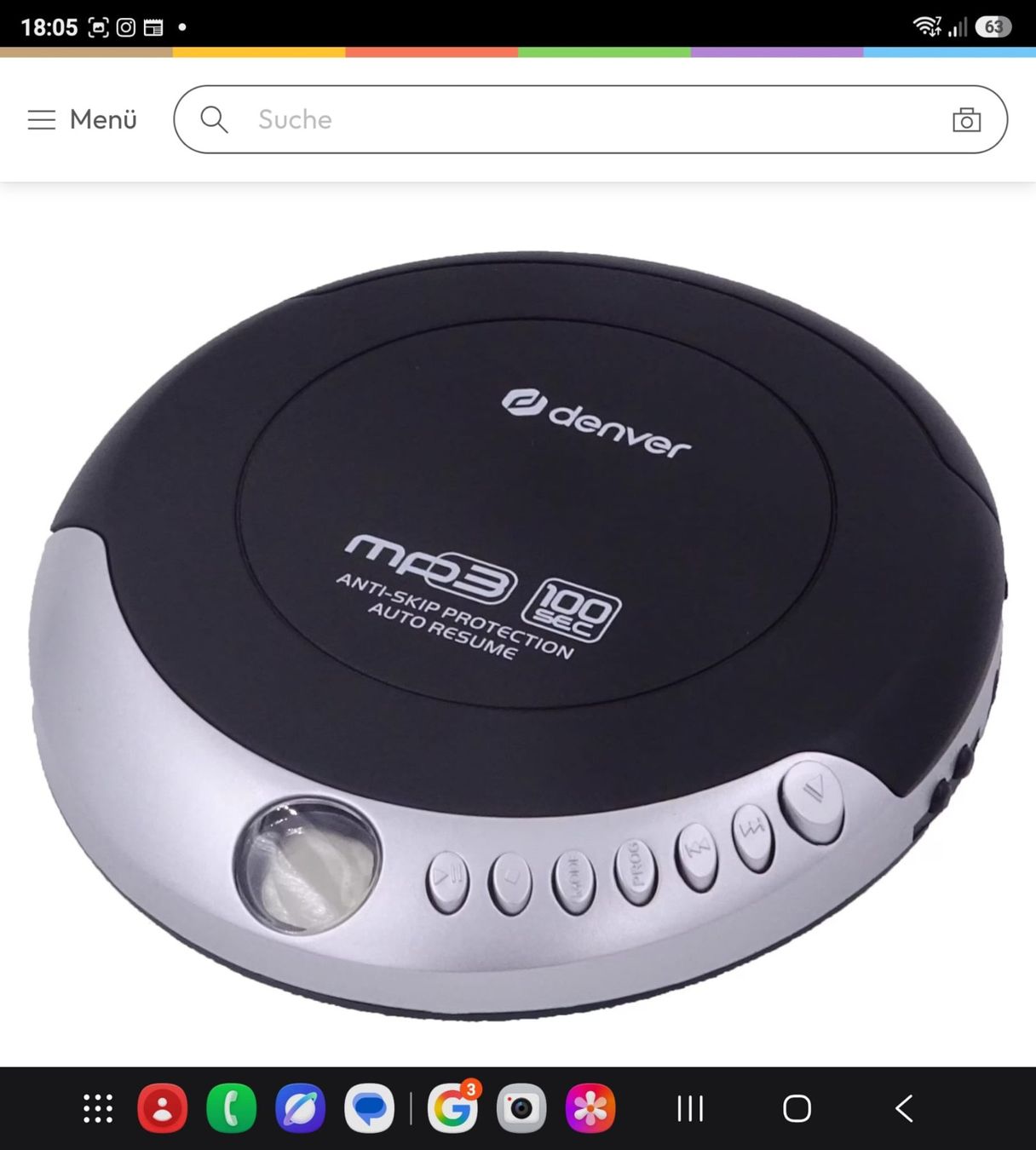 Lenco Lettore multimediale portatile: Lenco Tragbarer CD Player mit Ladefunktion – Nuovo e nell'imballaggio originale da Wikon venduto da Speedy_li 1