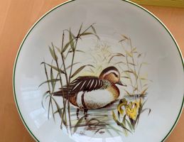 Assiette en porcelaine motif canard